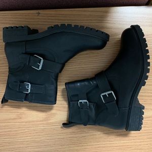 Urban Outfitters Black Moto Ankle Boot